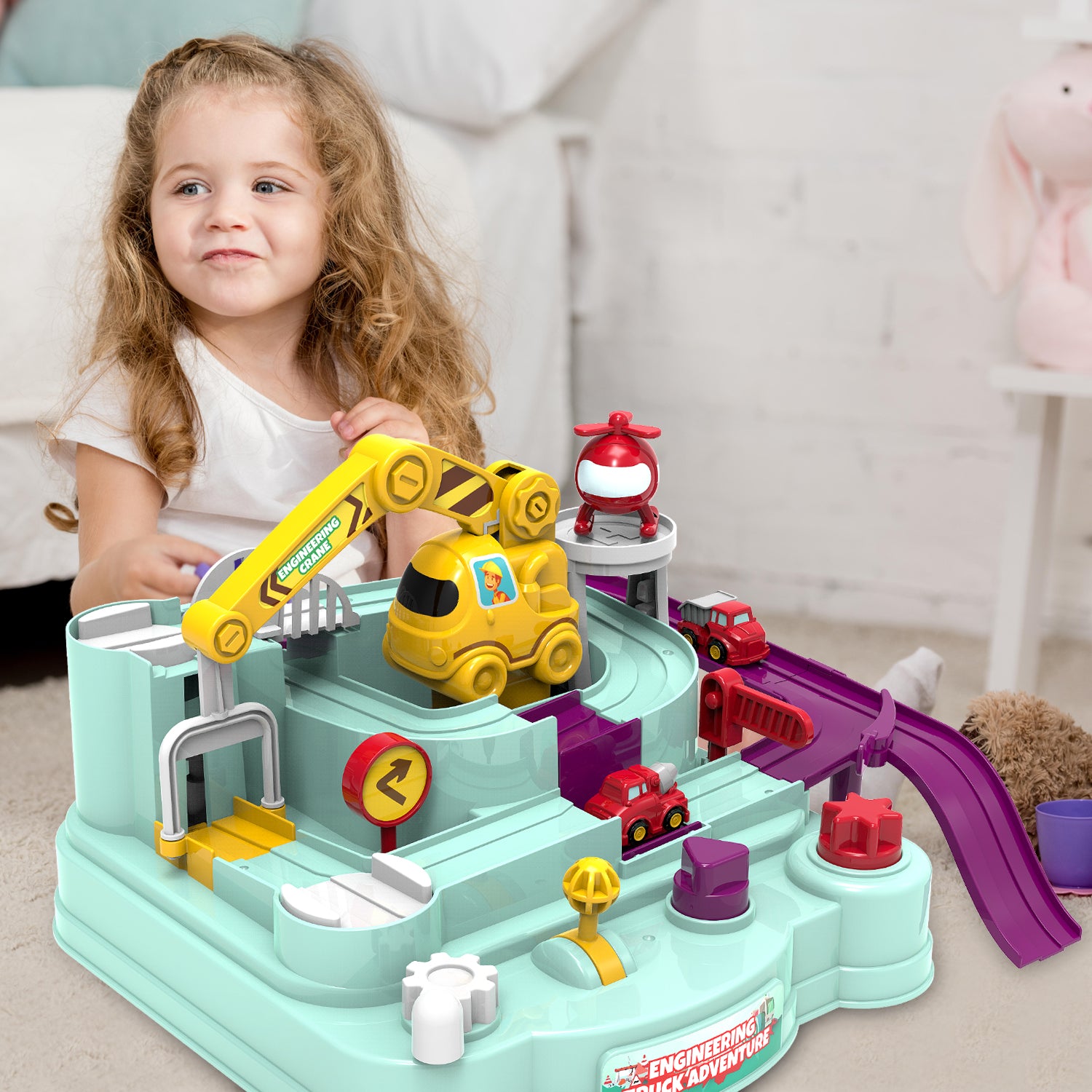 Pista De Carrinhos Divertida Para Raciocínio Infantil – Universo Dos  Brinquedos